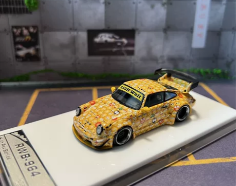 SH 1/64 保时捷 964 树脂 车模...