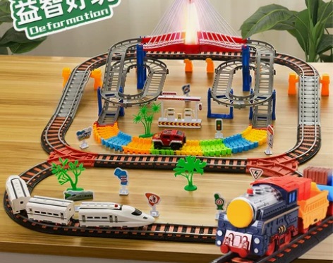 儿童高铁小火车玩具轨道车仿真铁轨电动汽车