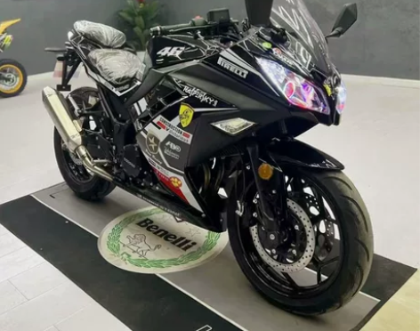 摩托车 新款川崎h2小忍者跑车双缸250趴...