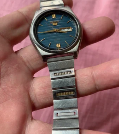 日本全钢精工双日历石英男手表，成色看图，走...
