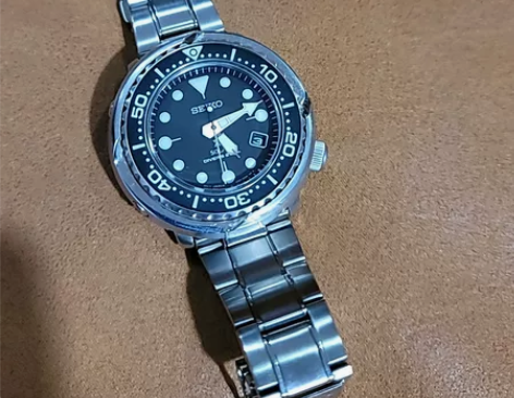 Seiko精工光动能罐头潜水表sne498...