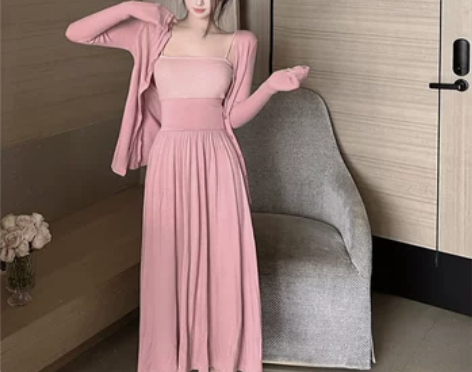 中长裙小个子高腰宽松大摆半身裙女夏季学生2...