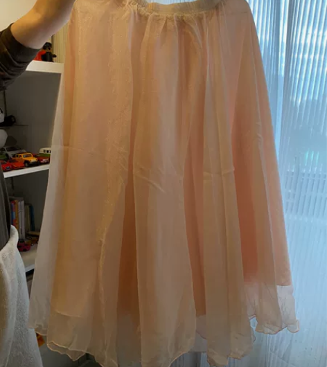 波西米亚风半身裙，蜜桃粉大摆裙（锦丝皱8米...