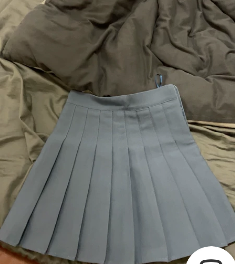 全新半身裙女夏季灰色高腰百褶裙遮肚子女20...