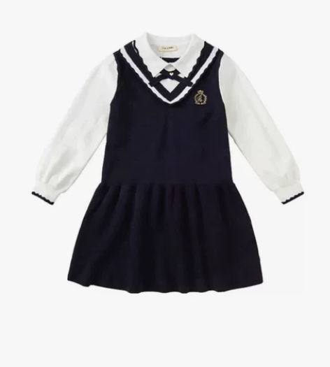 戴维贝拉女童学院风连衣裙中大童公主裙儿童制...