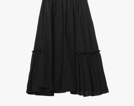 日系不规则黑色半身裙NeneTheCat日...