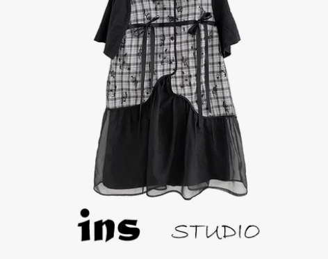 INS STU 高级设计感小众连衣裙女装夏...