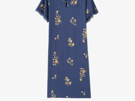 韩版睡裙女士顶瓜瓜全棉顶呱呱家居裙纯棉夏季...