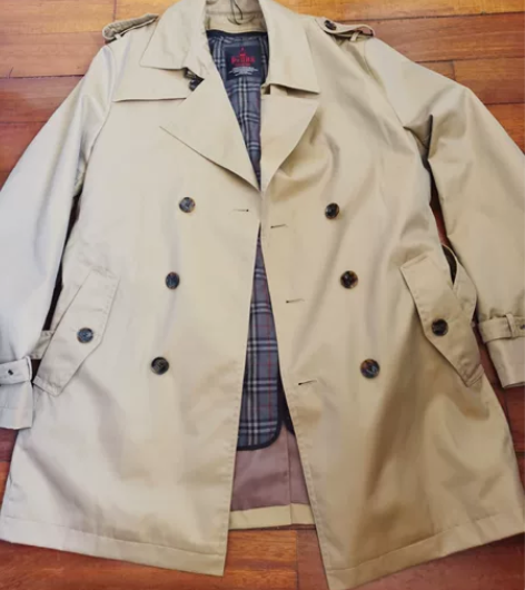 全新男式专柜正品100%纯棉全棉卡其色风衣...