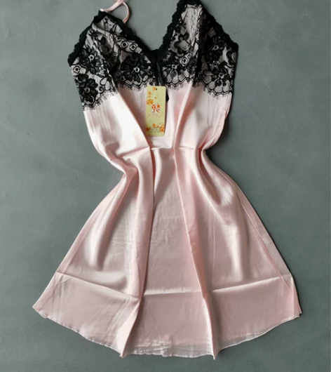 全新夏季女士蕾丝绣花丝绸吊带睡裙，全部均码...