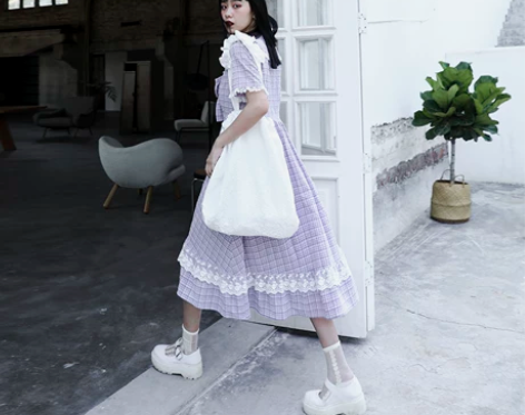 5.11零点上新 /面料特殊工艺紫白格二次...