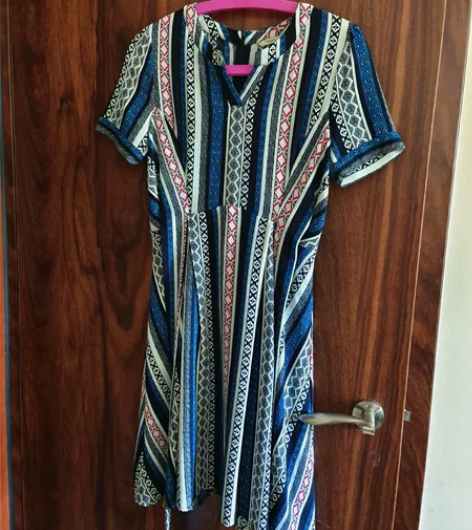 翠贝卡条纹连衣裙,复古风,民族风。M码,1...