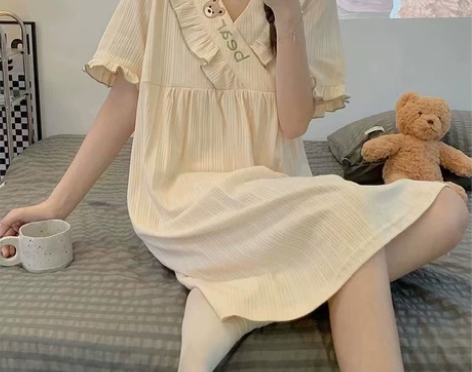 睡衣睡裙网红ins日系学生甜美可爱清新宽松...