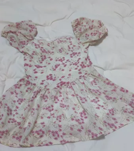 包邮 小清新碎花粉色连衣裙 甜美风可爱风性...