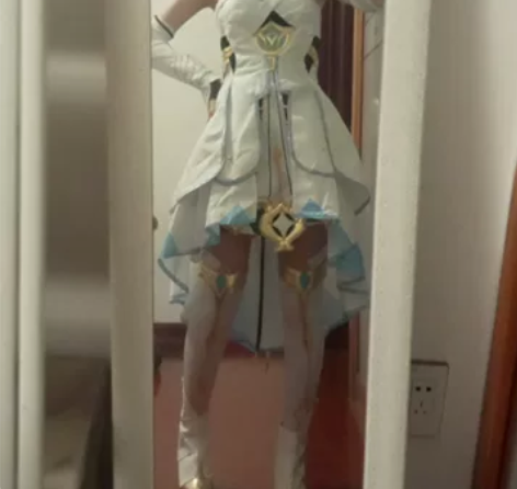 【初兽猫】原神 旅行者空荧cos服装 穿过...