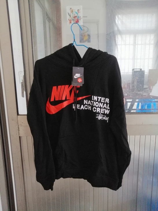 Nike耐克印花连帽卫衣男秋季宽松纯棉情侣...