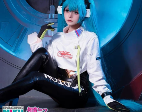 初音未来cos服赛车2022新款miku可...
