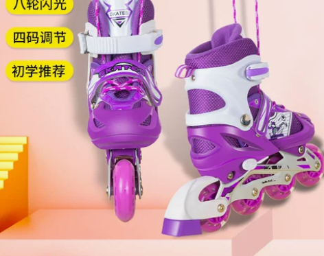 旱冰鞋 溜冰鞋儿童全套装男女成人轮滑鞋旱冰...