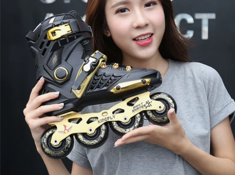 轮滑鞋直排轮可调溜冰鞋成年人儿童男女花式旱...