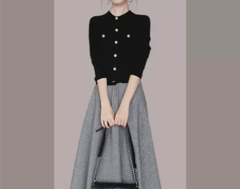 秋季新款通勤女装高级感时尚港风复古chic...