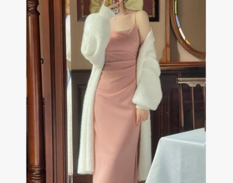 EIA一尧心软的神新中式褶皱连衣裙女