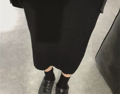 每年都要入！坑条显瘦大弹力针织半身中裙 包...