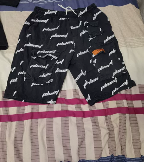 休闲裤男欧美潮牌街头机能风短裤 感兴趣的话...