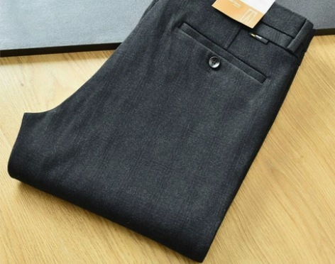 线下499 剪标休闲裤男牛货秋冬季商务直筒...