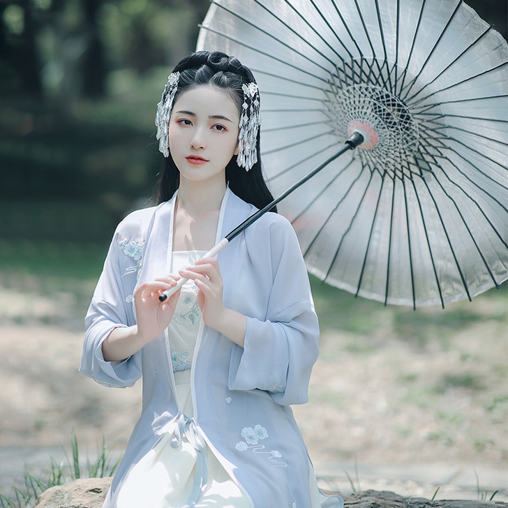 池夏 芳华:玉雨 原创 改良汉服汉元素中国...