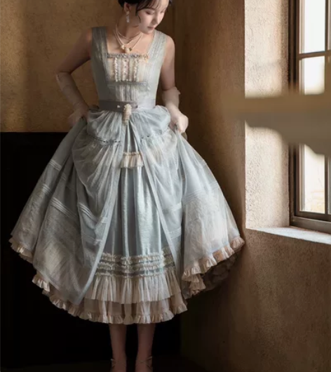 【收】追忆sp 天青色和紫色双色 js洋装...