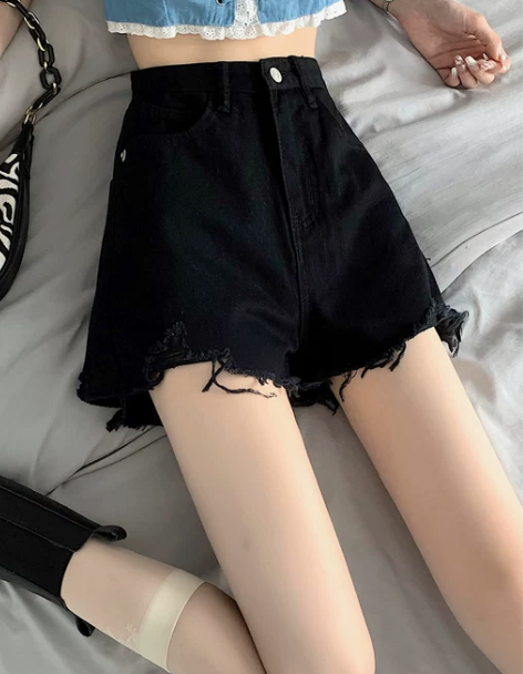 牛仔短裤 牛仔短裤阔腿裤女2022新款夏高...