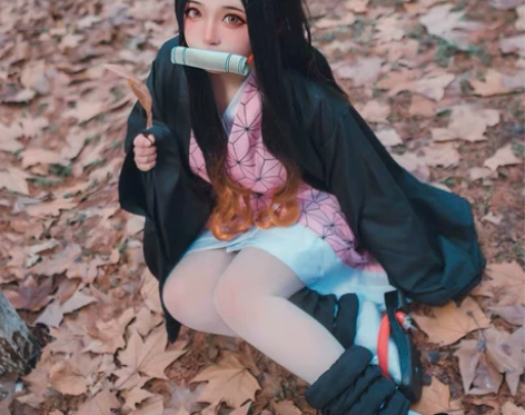 弥豆子cos服 包括衣服和毛还有竹筒几乎全...