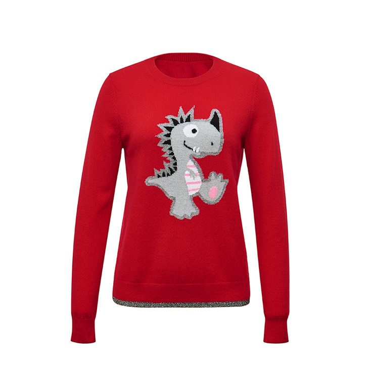 纯羊绒 哥弟新款秋冬装100%羊绒衫提花针...