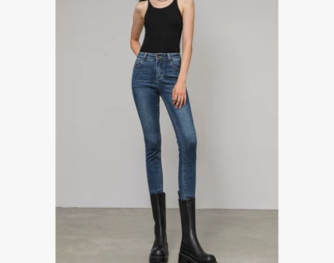 【天猫双12】WR高腰牛仔裤女紧身显瘦小脚...