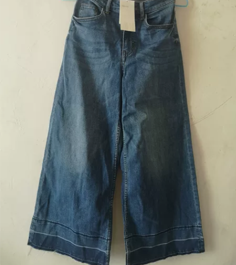 全新带吊牌H##amp；amp；M阔腿牛仔裤，女，150/60A，不退...