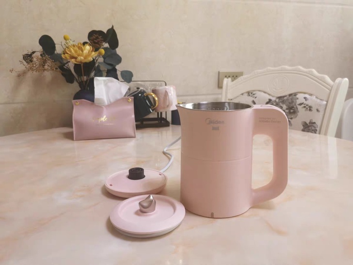 全新 便携式煮茶1人用 美的电热水壶 全自...