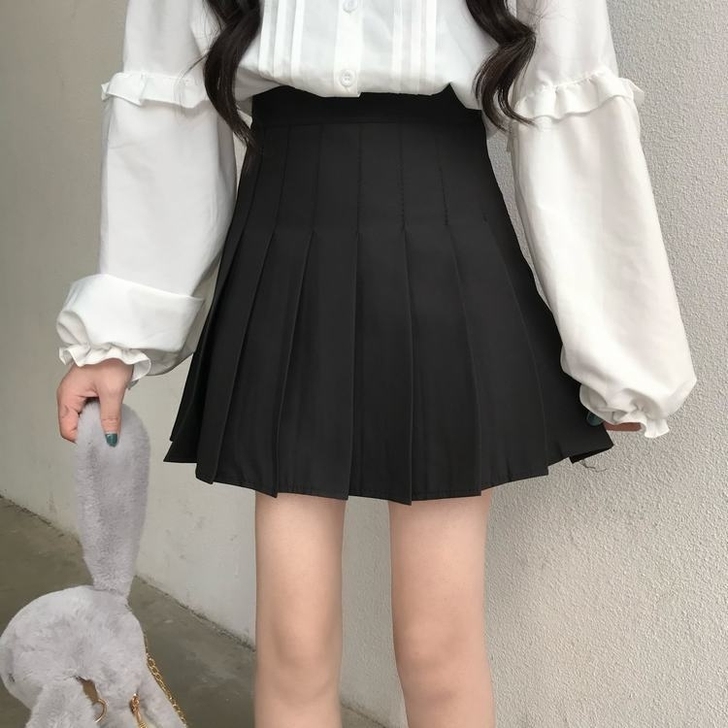 日系软妹高腰百褶裙短裙女 春夏学院风学生防...