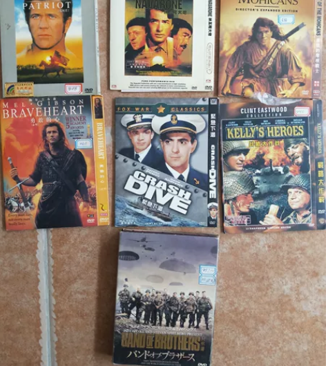 战争题材影片DVD5,碟基本无伤或全新,兄...