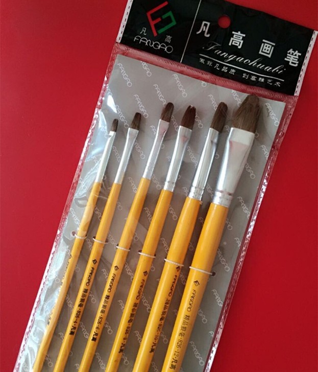 凡高826 狼毫水粉笔水粉画水彩画油画笔丙...