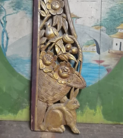 木雕花鸟动物一片，花，喜鹊，兔子，花开富贵...