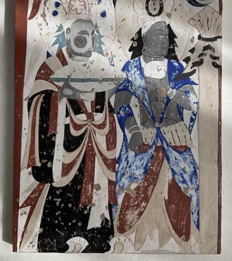 莫高窟461窟（北周）岩彩画 敦煌壁画临摹...