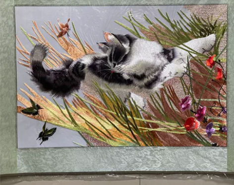 【画】处理全新苏绣画  没有裱框清仓丝线刺...