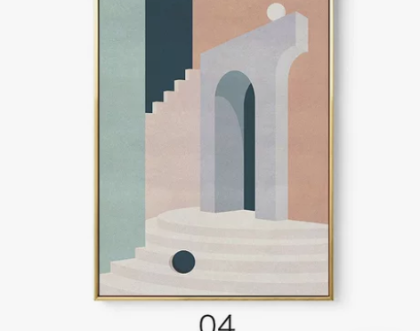 文艺复古餐厅客厅玄关装饰画沙发背景墙挂画后...