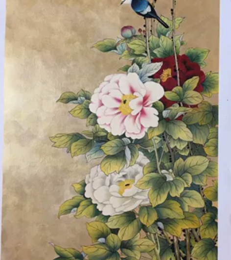 手绘油画花鸟、低价出售、尺寸60x?120...