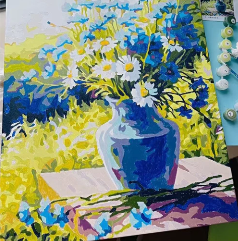 终于完成自己作画的心愿啦 自己画 DIY数...