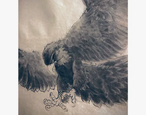 水墨装饰画.手绘.插画.水墨老鹰. 感兴趣...