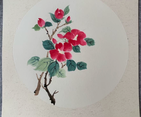 国画木槿花 初筵木槿芳 生宣卡纸3333 ...