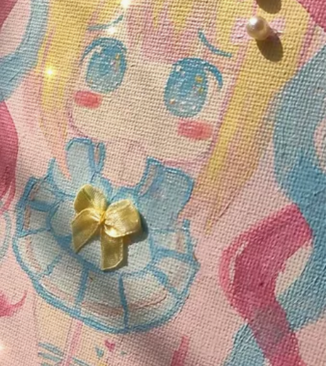 超天酱 丙烯装饰画10×10cm 主播女孩...