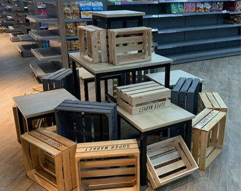收纳箱 复古木箱木框定制实木陈列超市展示木