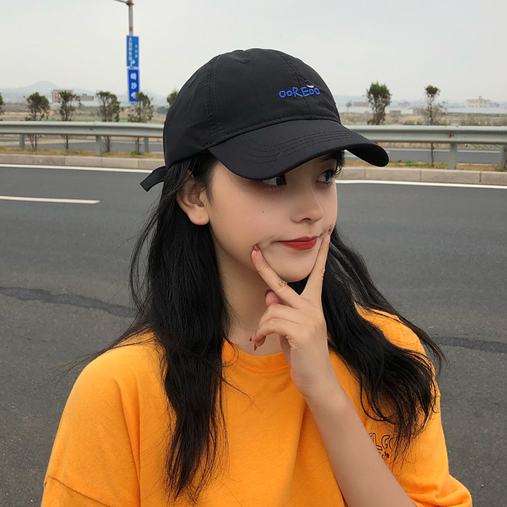 ins帽子女春夏网红款软顶百搭棒球帽韩版休...